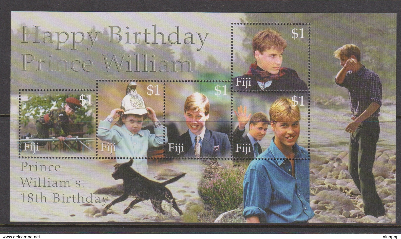 Fiji SG MS 1101 2000 Prince William 18th Birthday ,Miniature Sheet,mint Never Hinged - Fiji (1970-...)