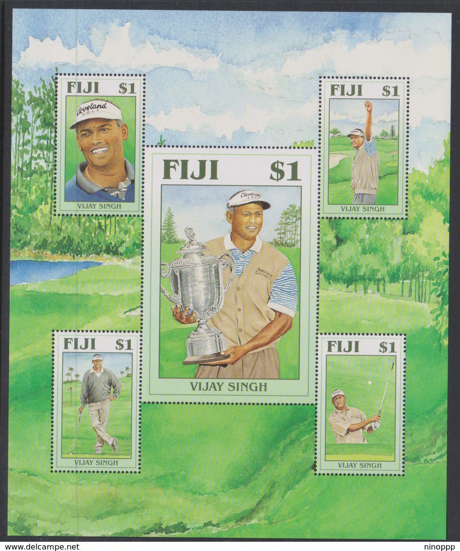 Fiji SG MS 1320 2006 Vijay Singh ,Miniature Sheet,mint Never Hinged - Fiji (1970-...)