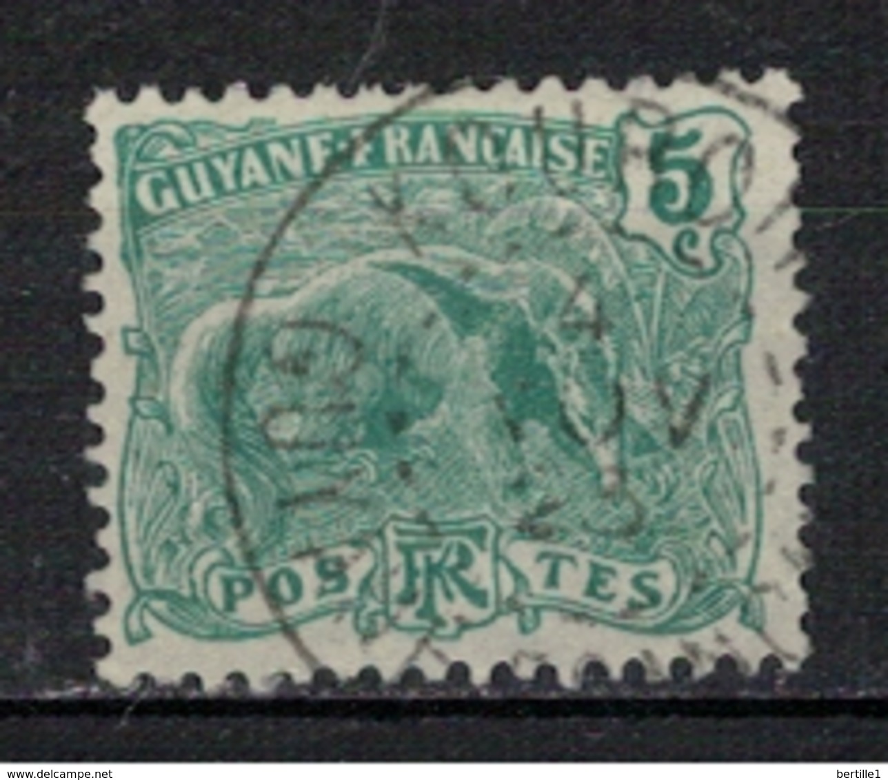 GUYANE           N°  YVERT   52      OBLITERE       ( O   3/44 ) - Used Stamps