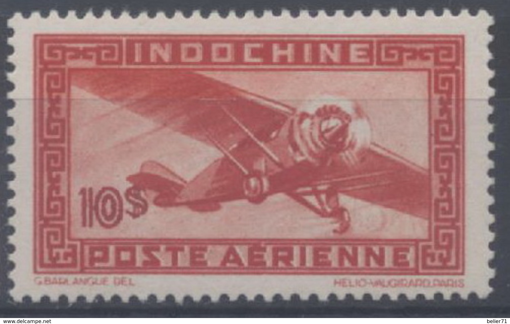 France, Indochine : Poste Aérienne N° 38 X Neuf Avec Trace De Charnière Année 1942 - Poste Aérienne