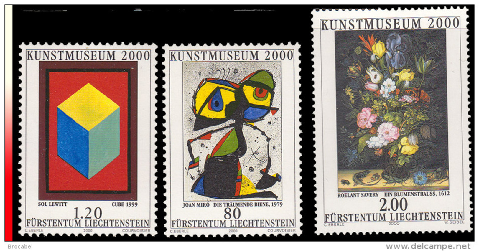 Liechtenstein 1186/88**  Musée D'Art 2000 Tableaux  MNH - Oblitérés