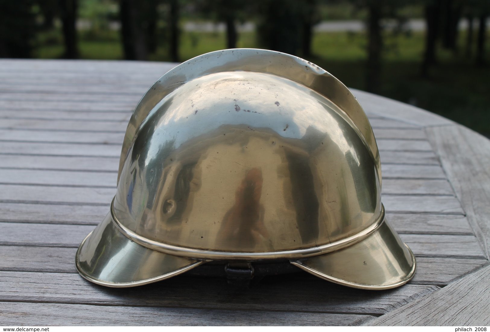 Casque De Pompiers Allemand En Laiton Fin 19 Eme Siècle - Brandweer