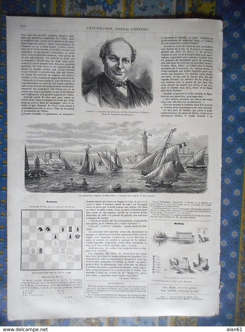 L' ILLUSTRATION 09/11/1861 ROI PRUSSE BERLIN POLOGNE VARSOVIE CHINE SHANGHAI YANG TSE KIANG PAGODE MARSEILLE REGATE - 1850 - 1899