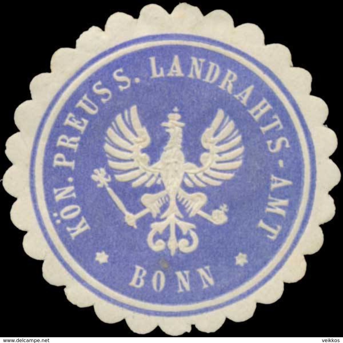 Bonn: K.Pr. Landrahts-Amt Bonn Siegelmarke - Cinderellas