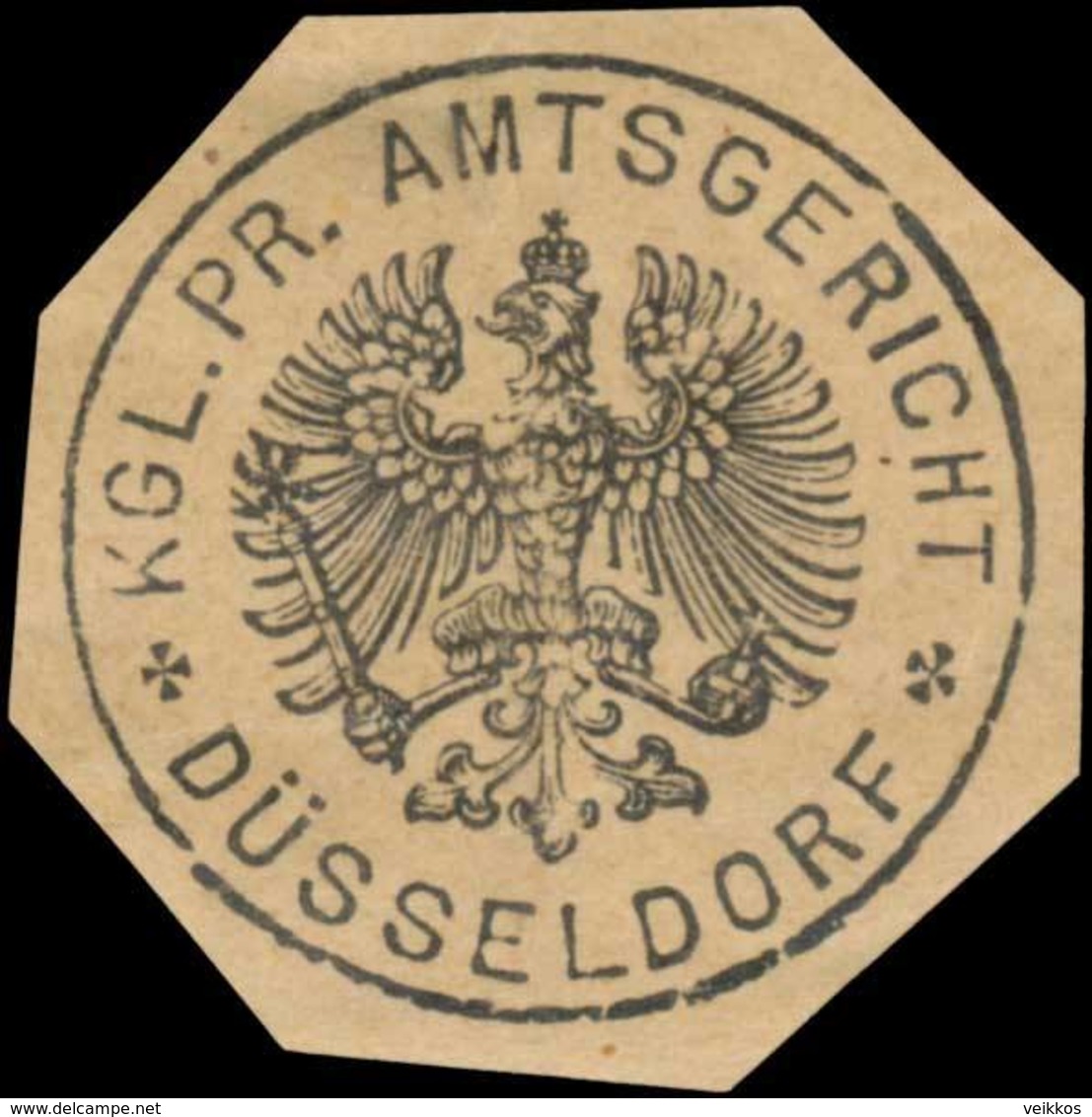 Düsseldorf: K.Pr. Amtsgericht Düsseldorf Siegelmarke - Cinderellas
