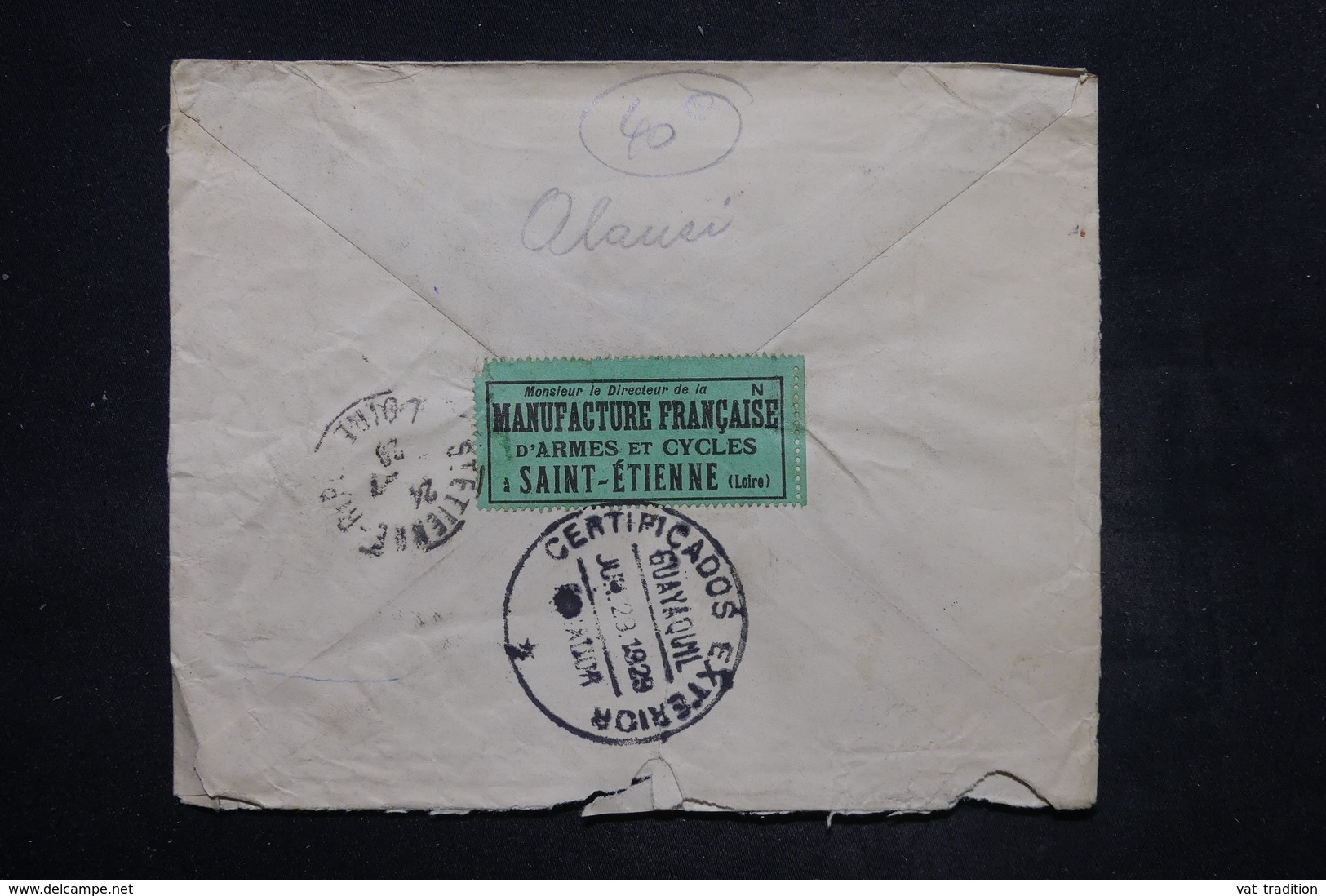 EQUATEUR - Enveloppe En Recommandé Pour St Etienne En 1929 , Affranchissement Plaisant - L 26749 - Ecuador