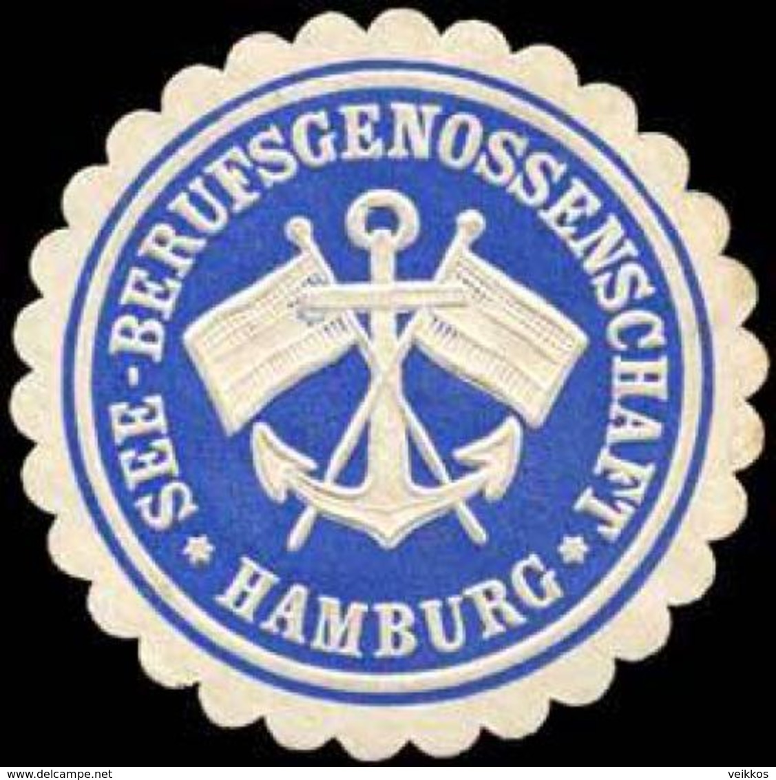 Hamburg: See- Berufsgenossenschaft Hamburg Siegelmarke - Cinderellas