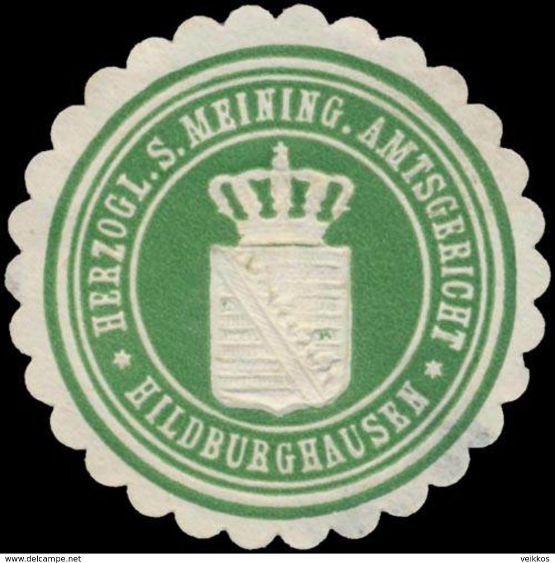 Hildburghausen: H.S. Meining. Amtsgericht Hildburghausen Siegelmarke - Cinderellas