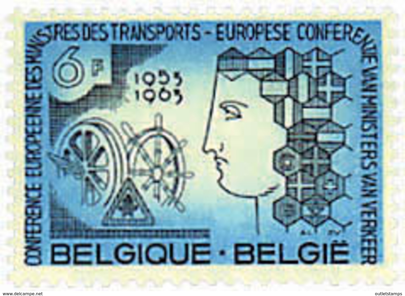 Ref. 84202 * NEW *  - BELGIUM . 1963. 10th ANNIVERSARY OF EUROPEAN CONFERENCE OF TRANSPORT MINISTERS . 10 ANIVERSARIO DE - Nuevos