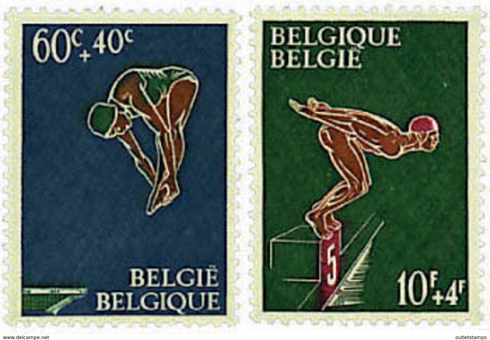 Ref. 84235 * NEW *  - BELGIUM . 1966. SURTAX FOR SPORTS. SWIMMING. PRO OBRAS DEPORTIVAS. NATACION - Nuevos