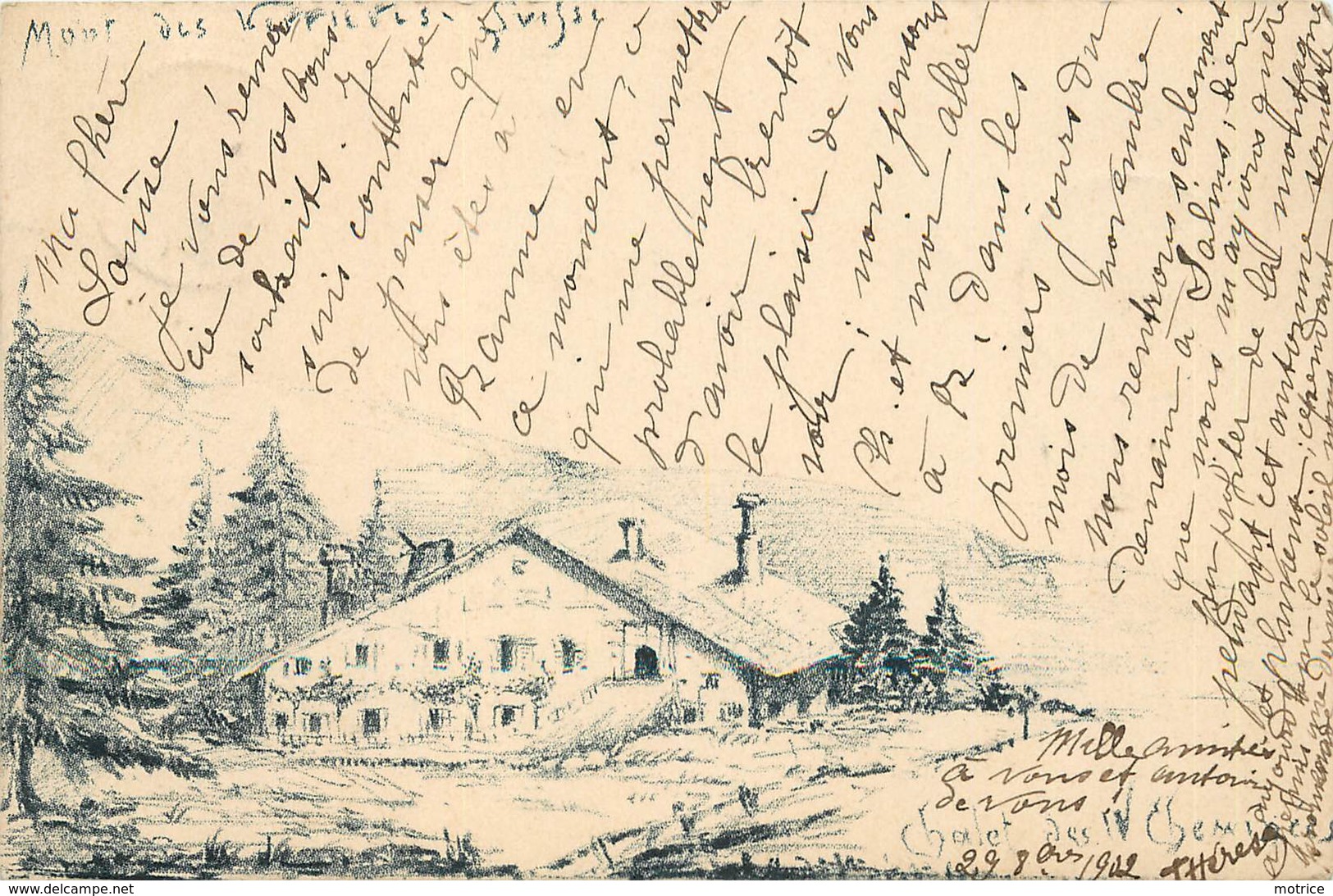 VERRIERES - Chalet Des IV Cheminées.(carte Illustrée). - Autres & Non Classés