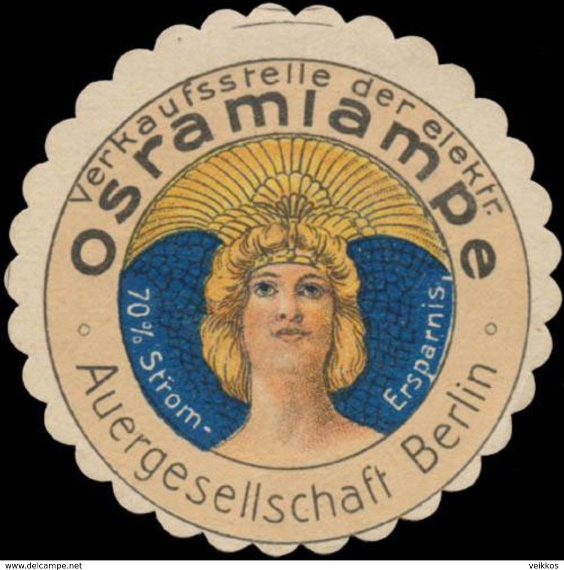 Berlin: Verkaufstelle Der Elektrischen Osramlampe Reklamemarke - Cinderellas