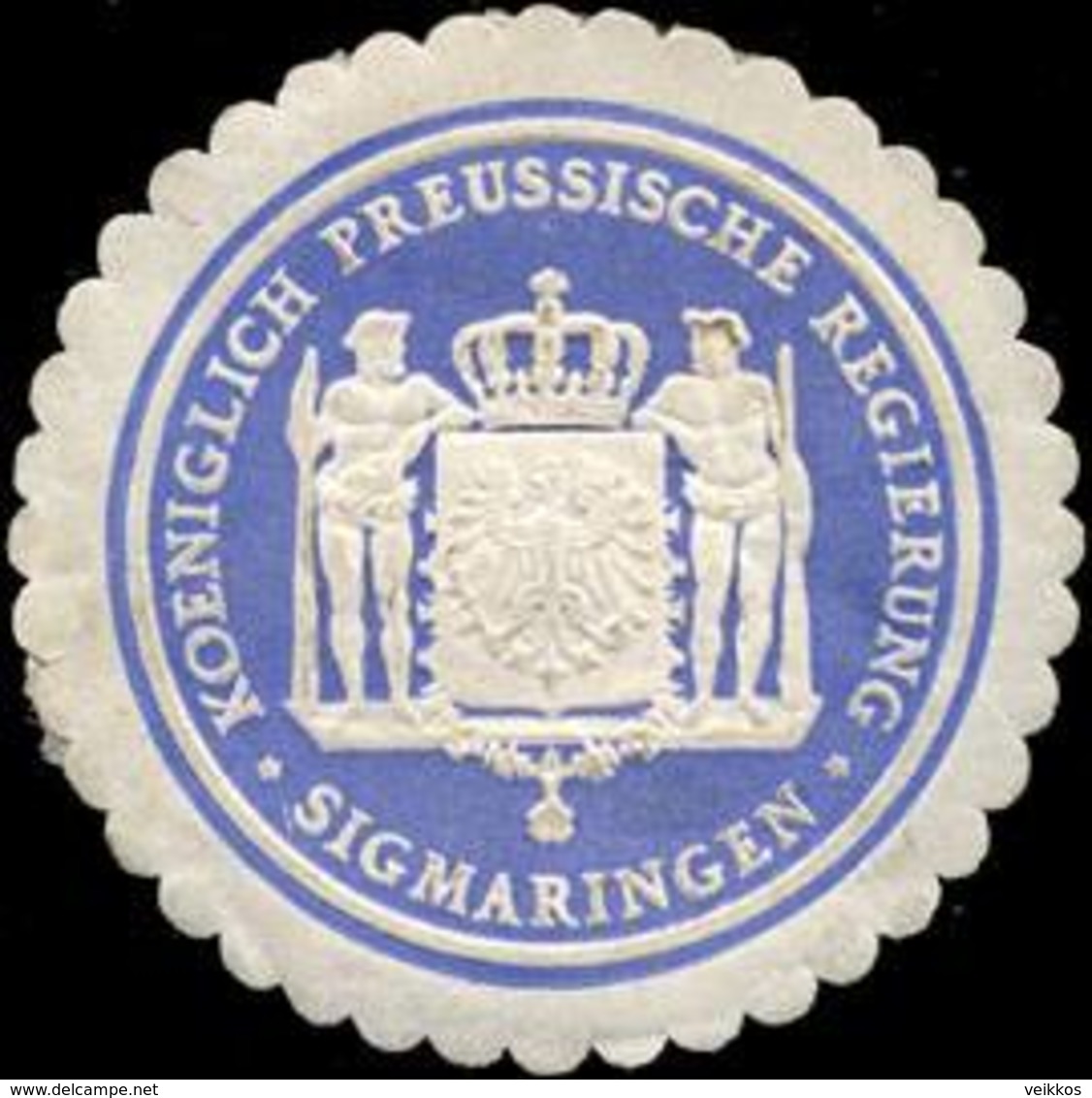 Sigmaringen: K.Pr. Regierung Sigmaringen Siegelmarke - Erinofilia