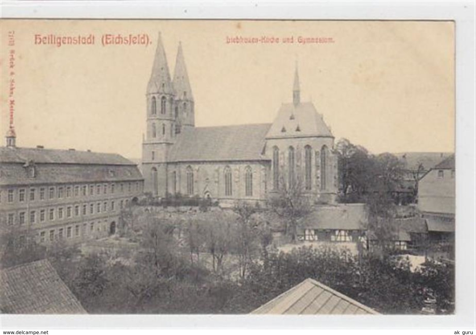 39060597 - Heiligenstadt (Eichsfeld). Liebfrauen-Kirche Gymnasium Gelaufen. Leicht Stockfleckig, Sonst Gut Erhalten - Otros & Sin Clasificación