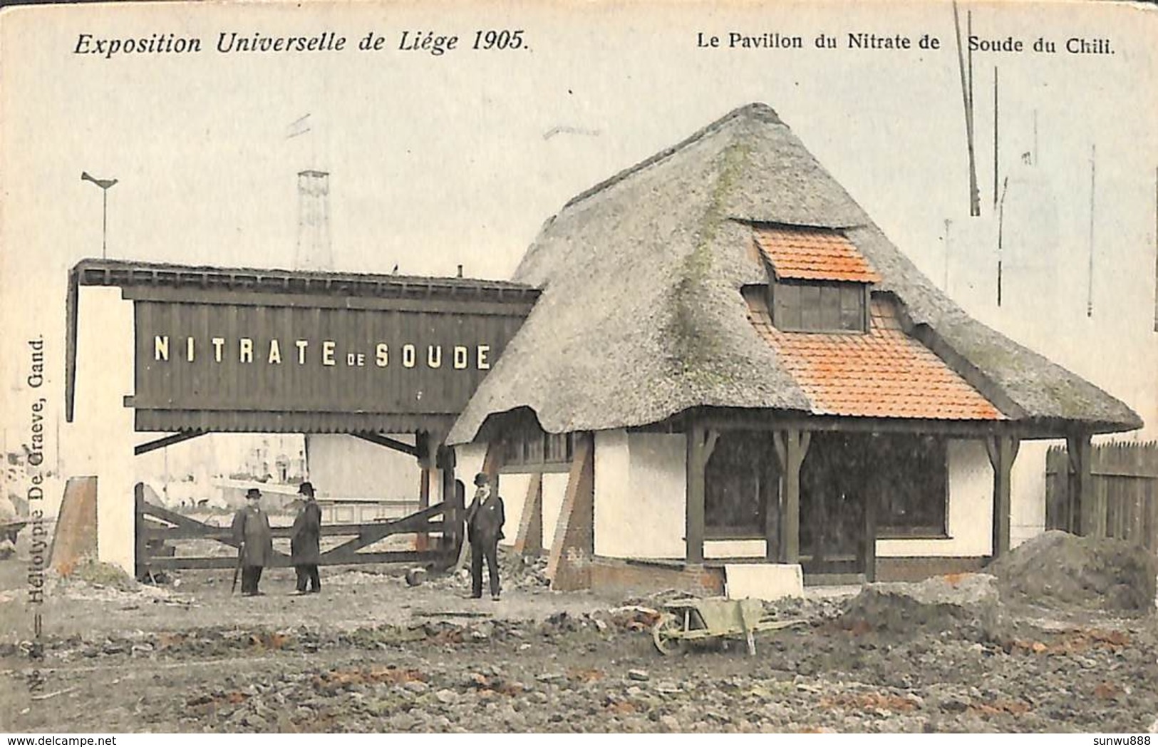 Liège Expo 1905 - Le Pavillon Du Nitrate De Soude Du Chili (animée, Colorisée) - Liege