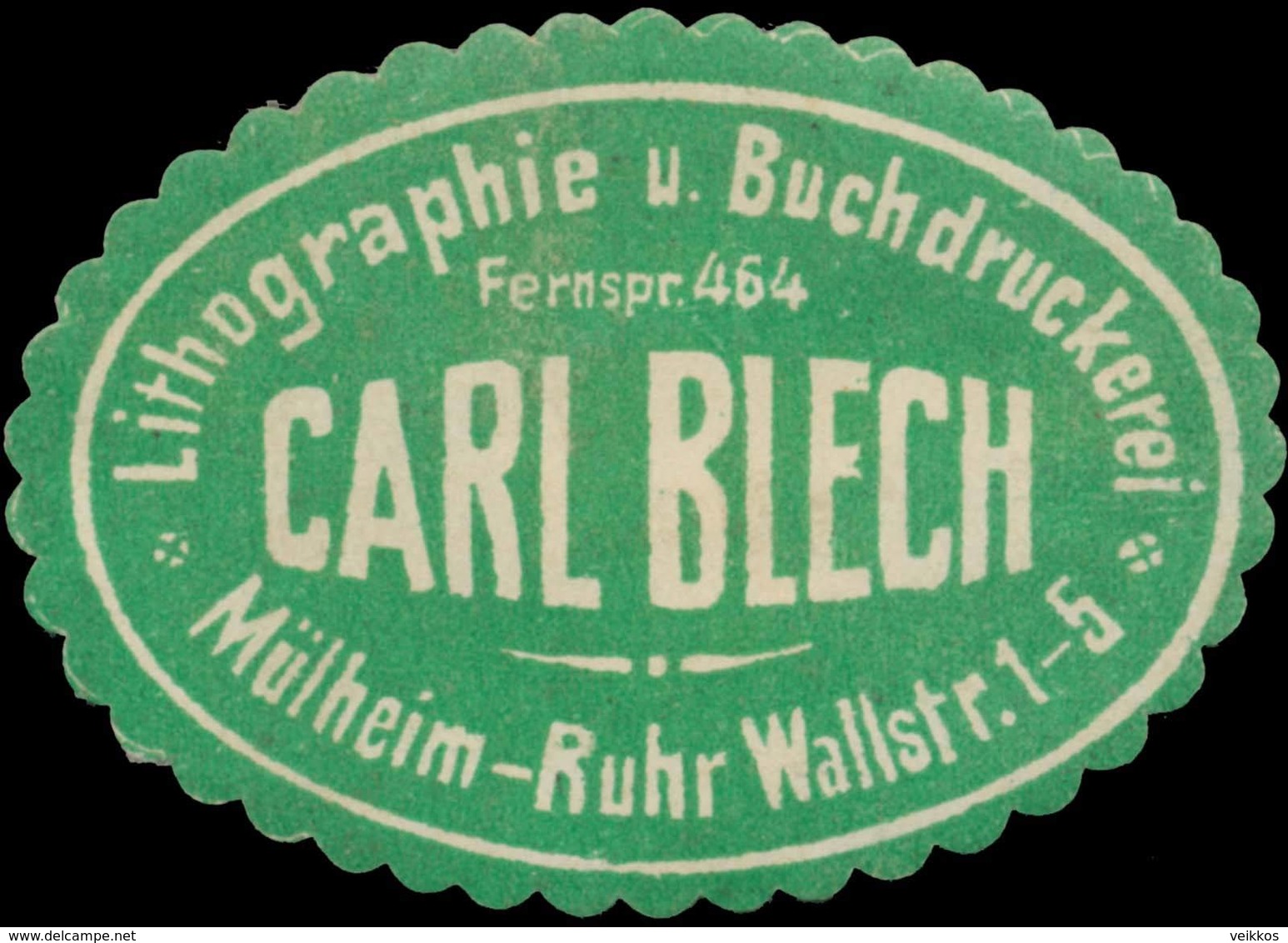 Mülheim/Ruhr: Lithographie Und Buchdruckerei Reklamemarke - Erinnophilie