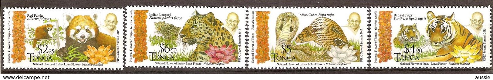 Tonga  2016 Yvertn° 1465-1468 *** MNH Cote 36 Euro Faune Flore Gandhi - Tonga (1970-...)