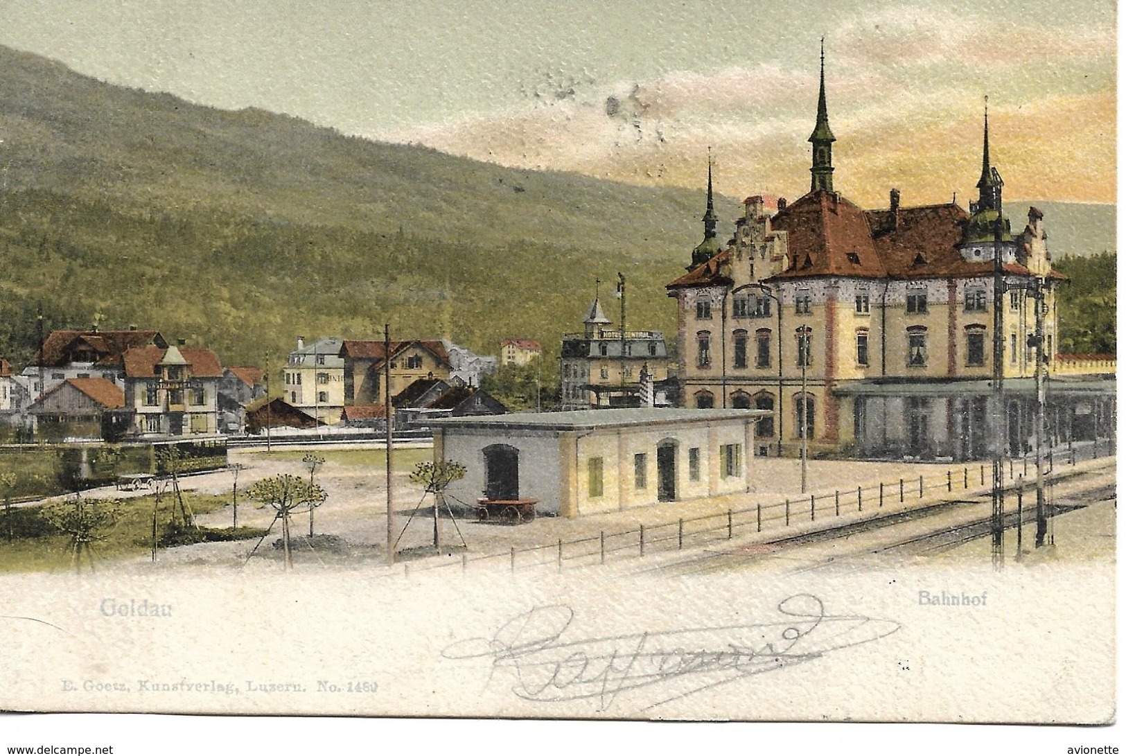 Goldau Bahnhof / 1913 - Au