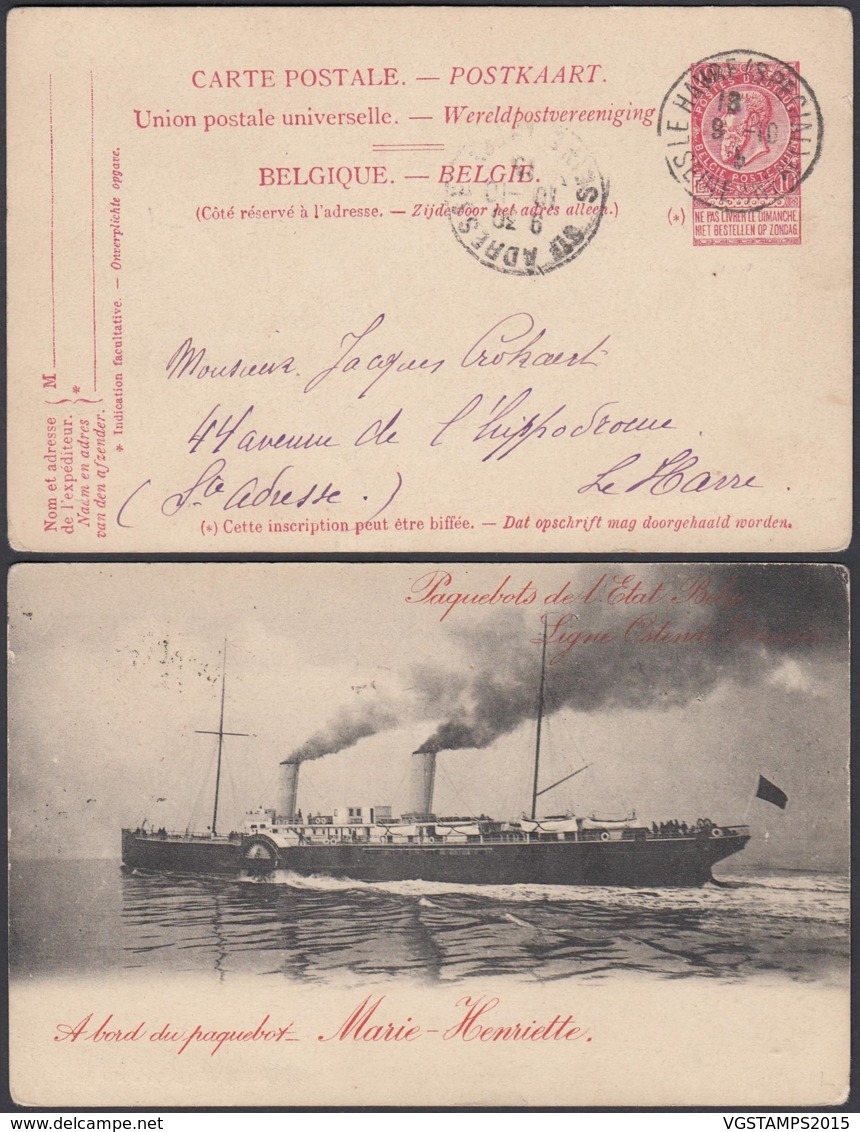 Belgique - EP Paquebot " A Bord Marie-Henriette "  (DD) DC2763 - Liner Cards