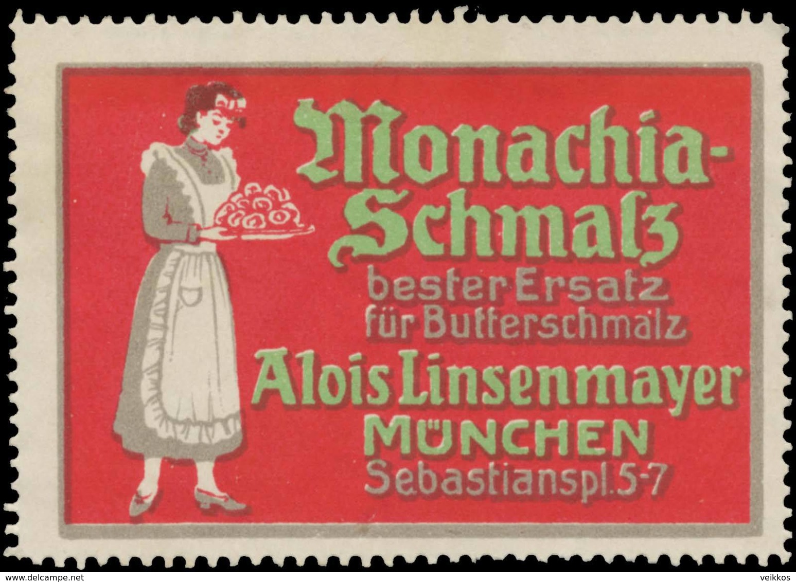 München: Monachia-Schmalz Reklamemarke - Cinderellas