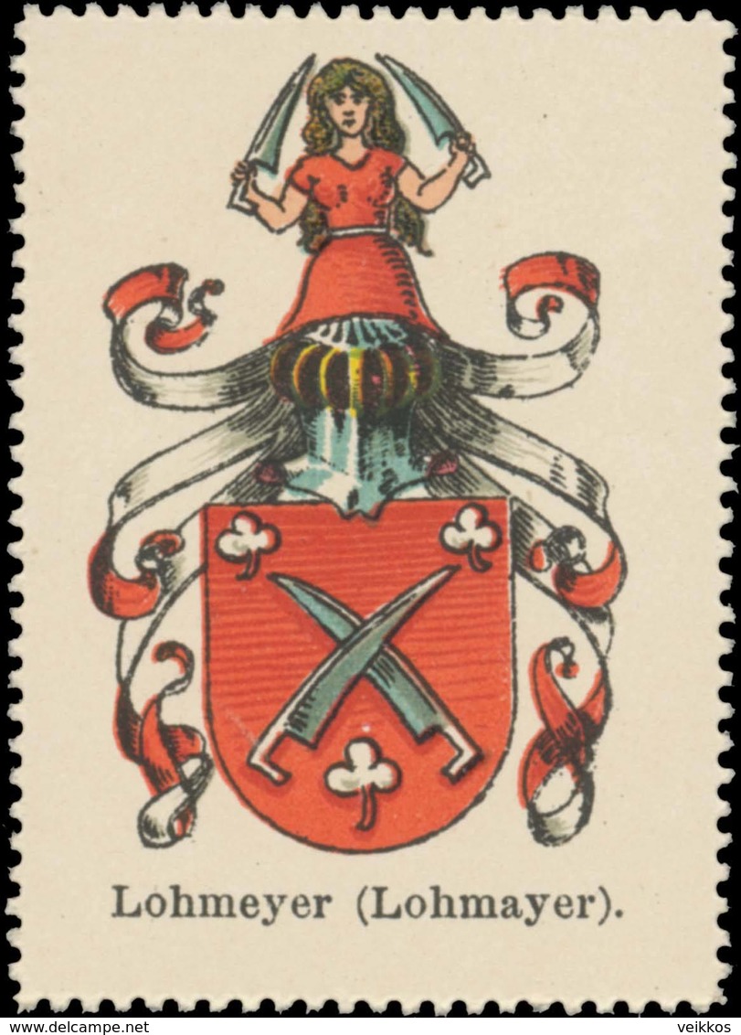Kahla/Thüringen: Lohmeyer (Lohmayer) Wappen Reklamemarke - Cinderellas