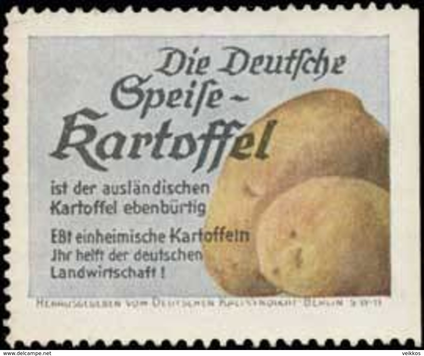 Berlin: Die Deutsche Speise-Kartoffel Reklamemarke - Erinnophilie