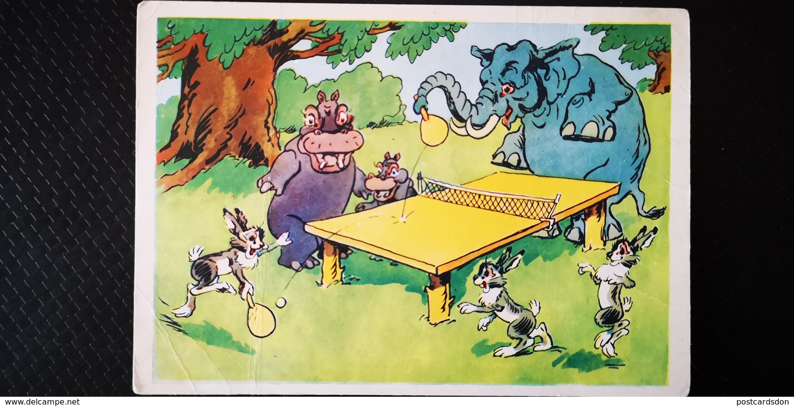 Bazhenov "Table Tennis Champions ". 1961 - USSR  - Ping Pong - Hippo - Elephant - Tennis De Table