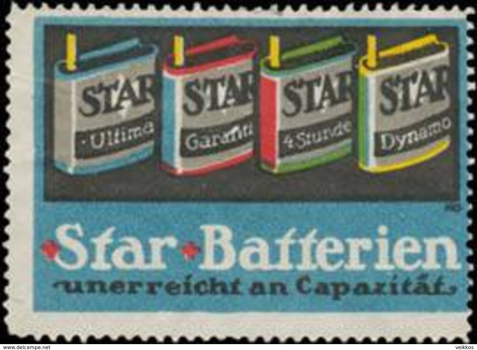 Star Batterien Reklamemarke - Cinderellas