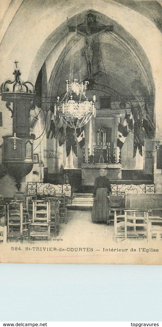 CP ST-TRIVIER-DE-COURTES INTERIEUR EGLISE - Sin Clasificación