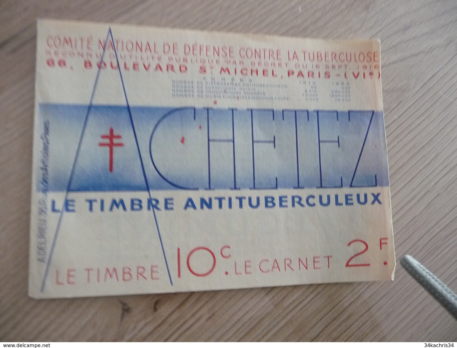 France Erinnophilie Carnet 20 TP Comité National De Défense Contre La Tuberculose  Pub Neslé BE - Antituberculeux