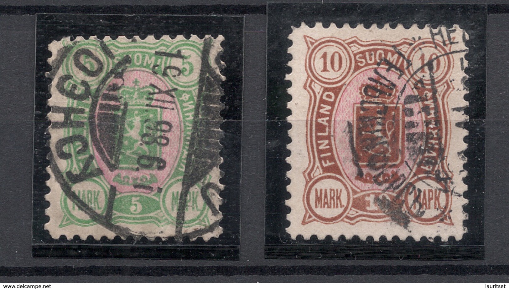 FINLAND FINNLAND 1889 Michel 33 - 34 A O - Oblitérés