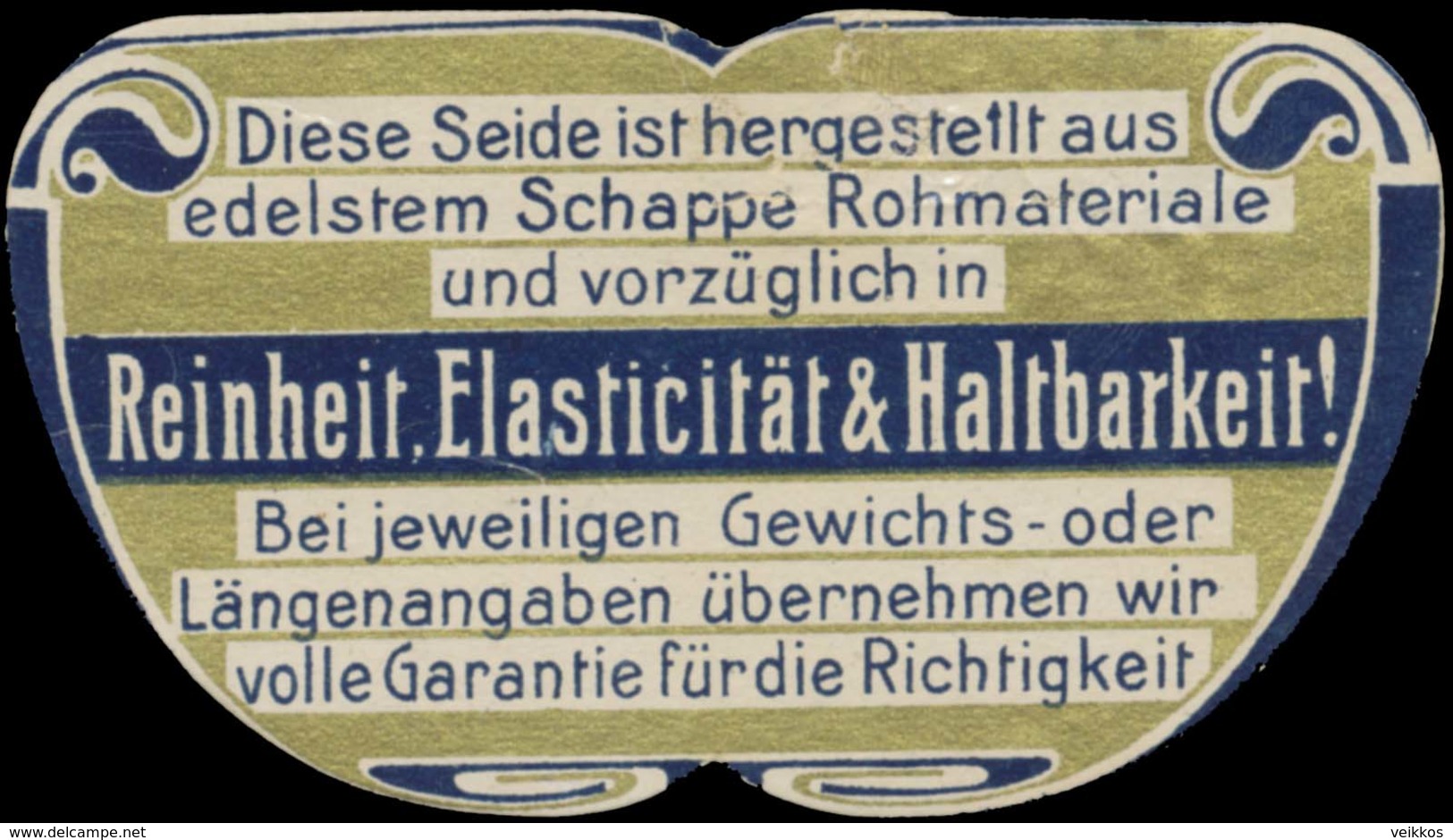 Schappe Seide Reklamemarke - Erinofilia