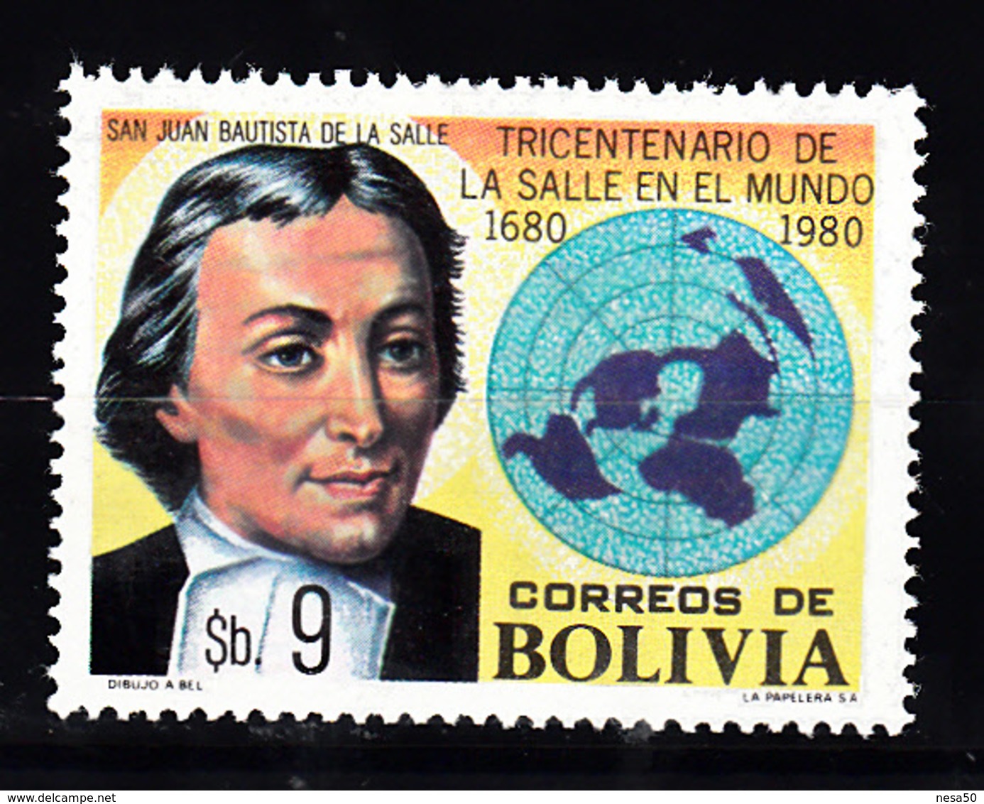 Bolivia 1980 Mi Nr  965, MHN Jean Baptiste De La Salle - Bolivië