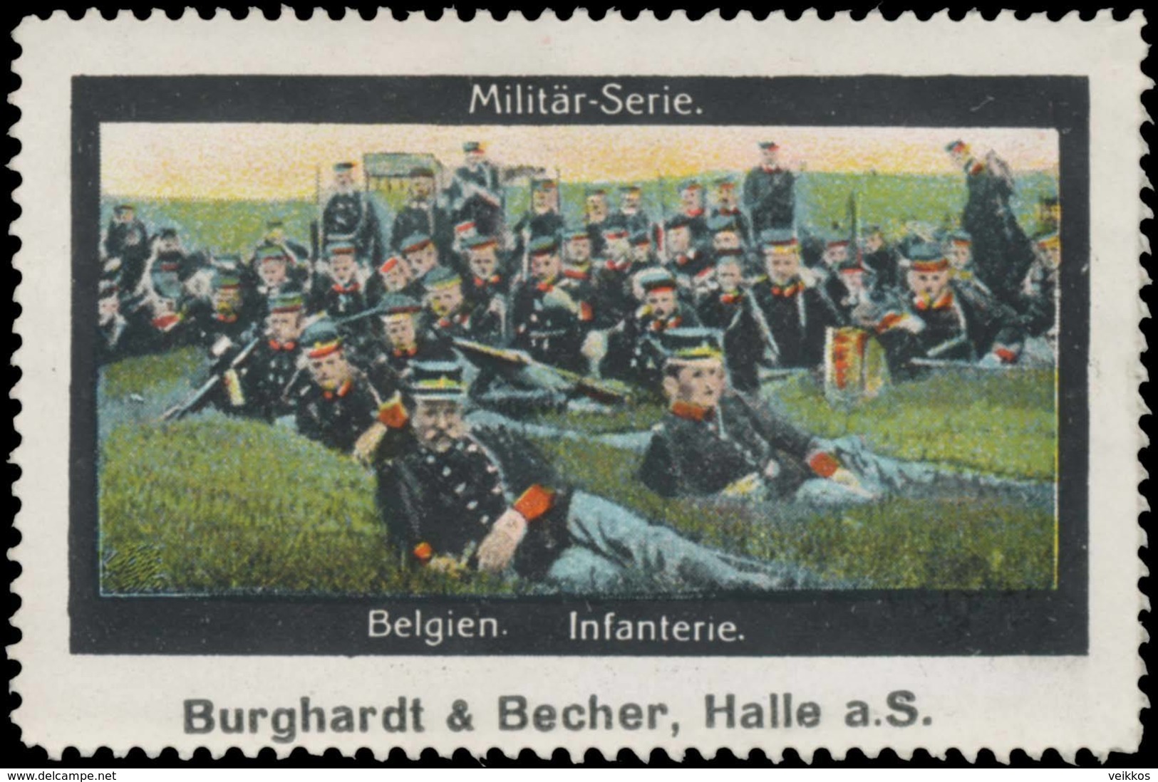 Halle/Saale: Infanterie Militär Belgien Reklamemarke - Cinderellas
