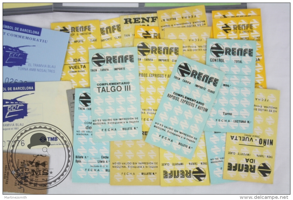 Job Lot With 41 Train &amp; Bus Tikets From Spain And Other Countries - Ferrovie