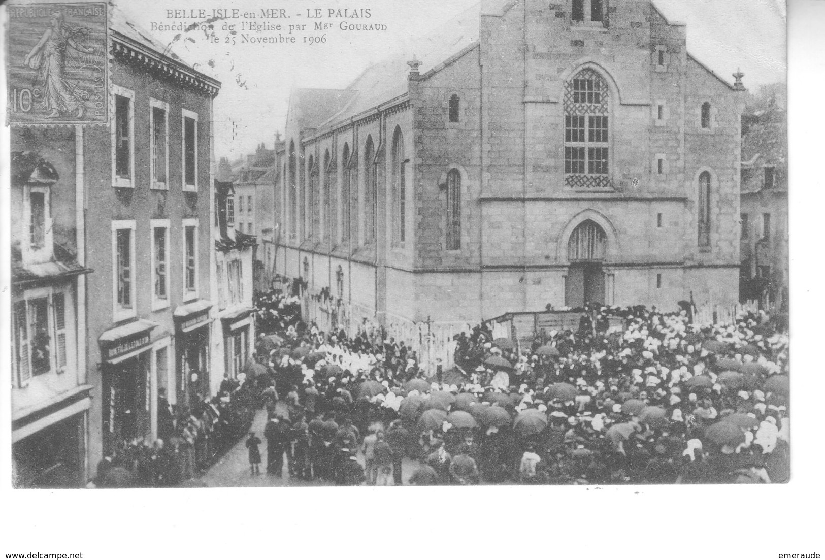 BELLE ISLE LE PALAIS  Bénédiction De L'église Par Mgr Gouraud Le 15 Novembre 1906 - Belle Ile En Mer