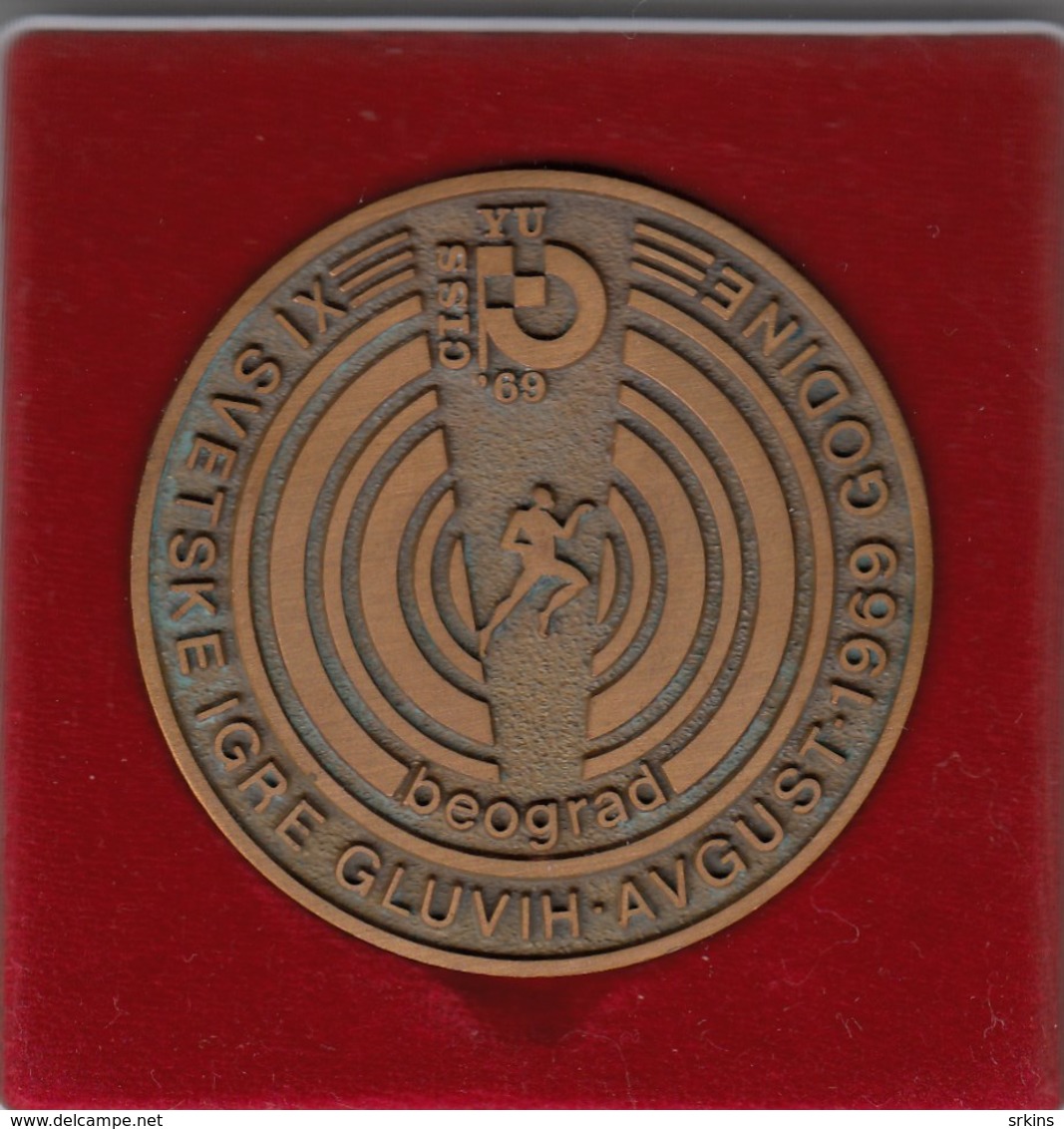 RARE Memorial Medal Award In Original Package -  XI World Cup Deaf Mute Belgrade 1969 Yugoslavia, Prod. Bertoni - Other & Unclassified