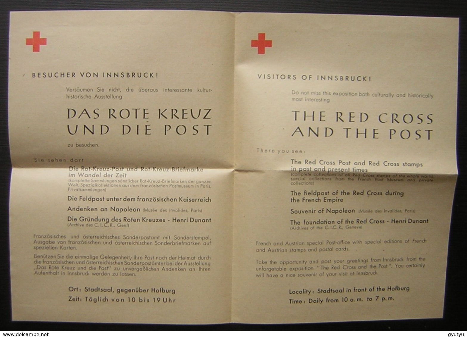 Croix Rouge Française En Autriche (Innsbruck) 1951, Lettre Avec Cachet, Correspondance Et Document, Voir Photo - 1921-1960: Modern Period