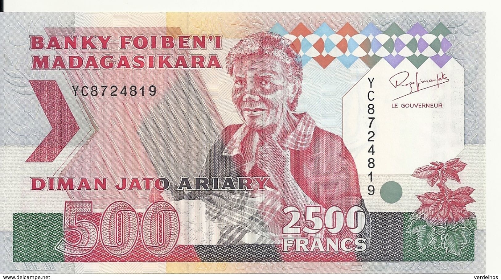 MADAGASCAR 500 ARIARY ND1993 UNC P 72A - Madagascar