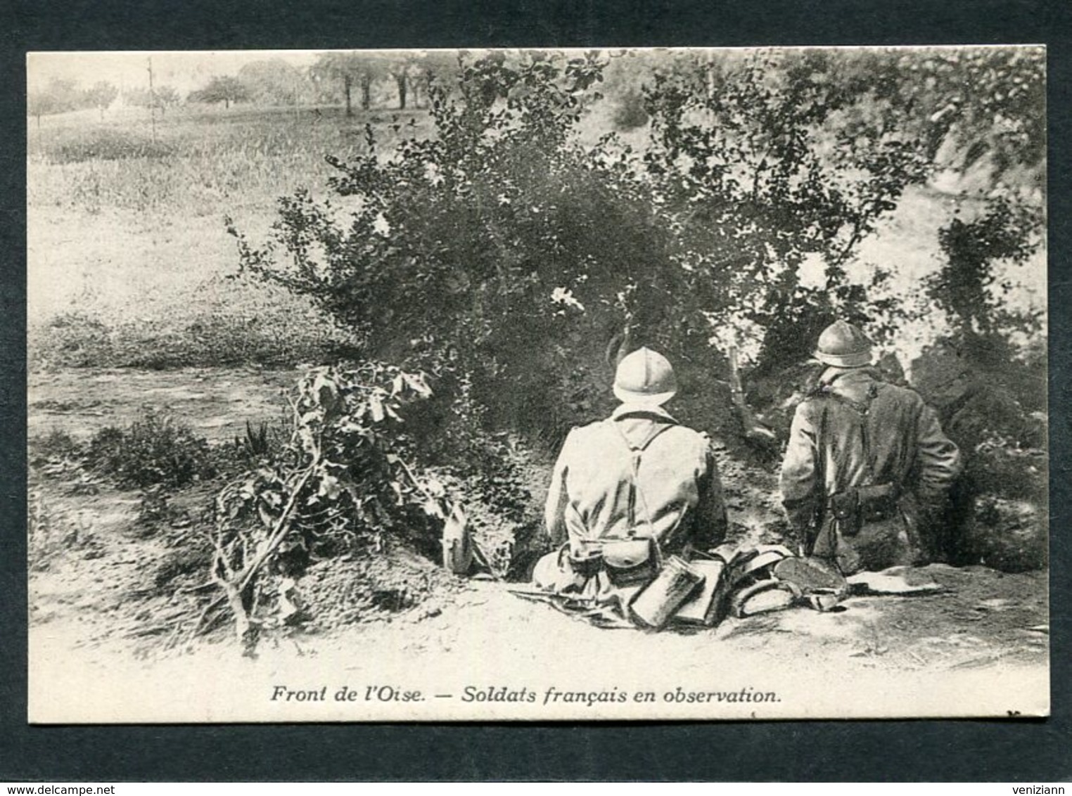CPA - FRONT DE L'OISE - Soldats Français En Observation - Guerre 1914-18