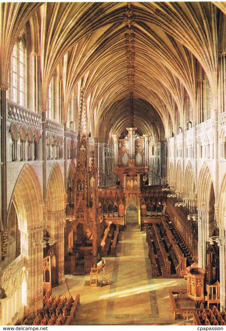 Exeter - Devon - Exeter Cathedral -Quire From East Window -Published ByW.Scott -recto Verso-Paypal Free - Exeter