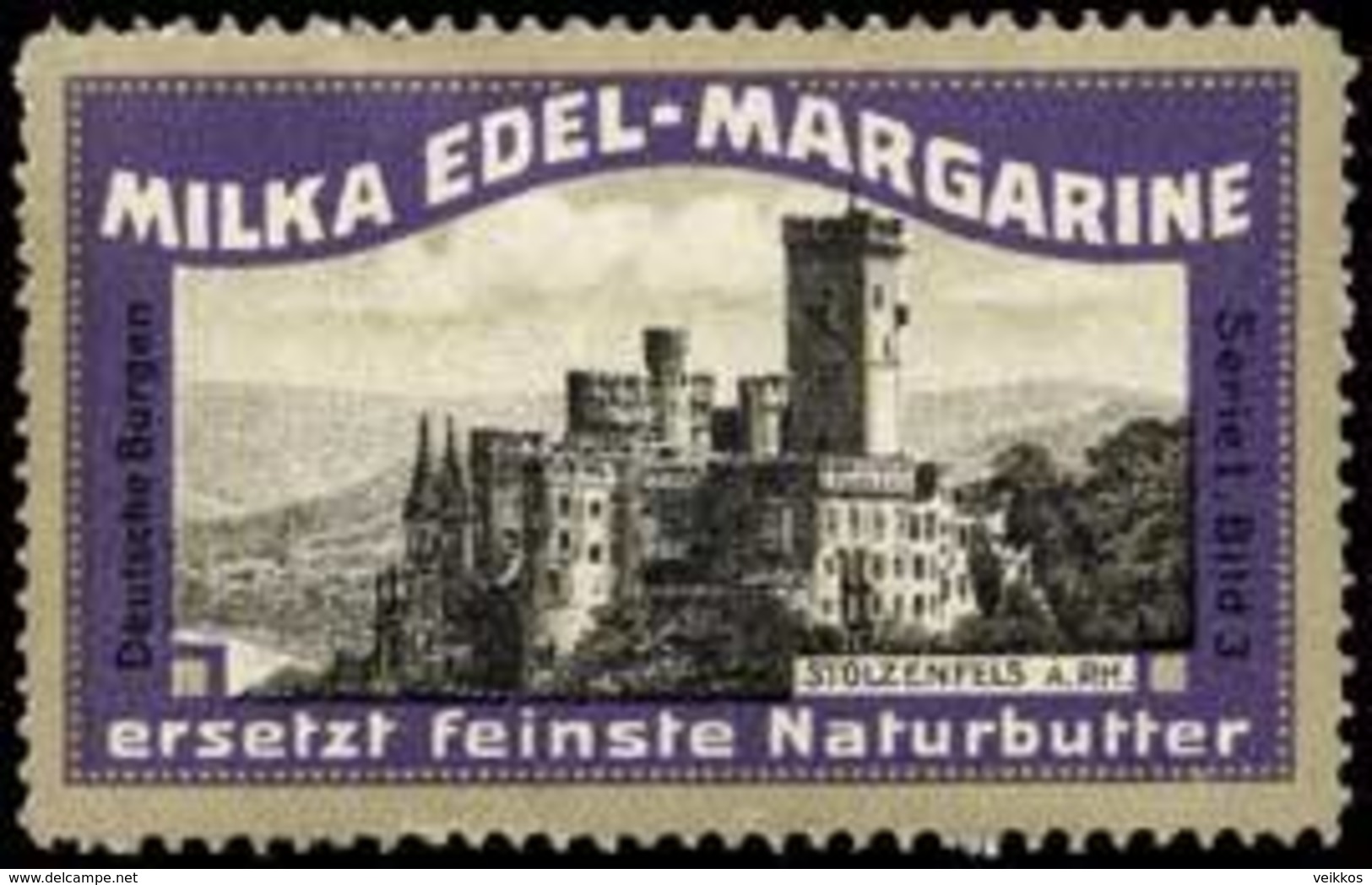 Pratau, Wittenberg: Burg Stolzenfels A. Rhein Reklamemarke - Cinderellas