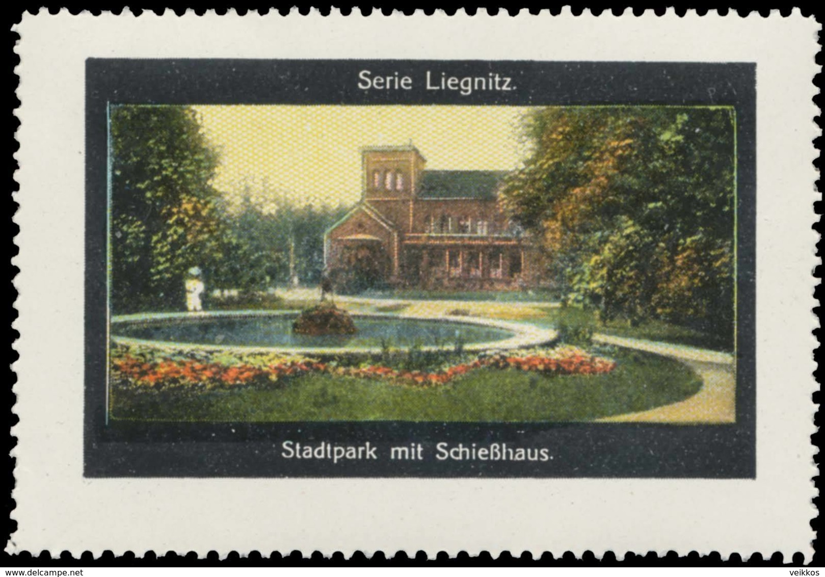 Liegnitz: Stadtpark Mit Schießhaus Reklamemarke - Cinderellas