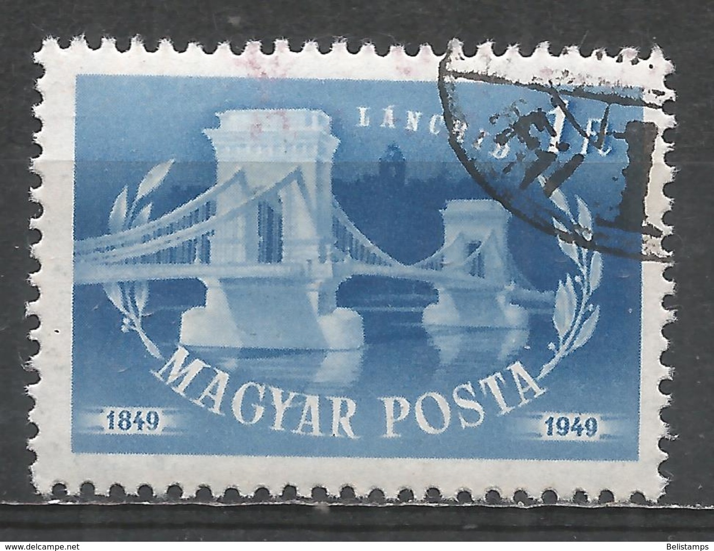 Hungary 1949. Scott #863 (U) Chain Bridge - Oblitérés