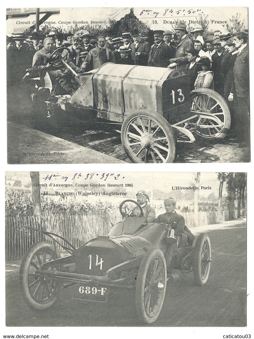 SERIE 18 CARTES POSTALES – COUPE GORDON BENNETT 1905 – GROS PLAN TRES RARE TTB