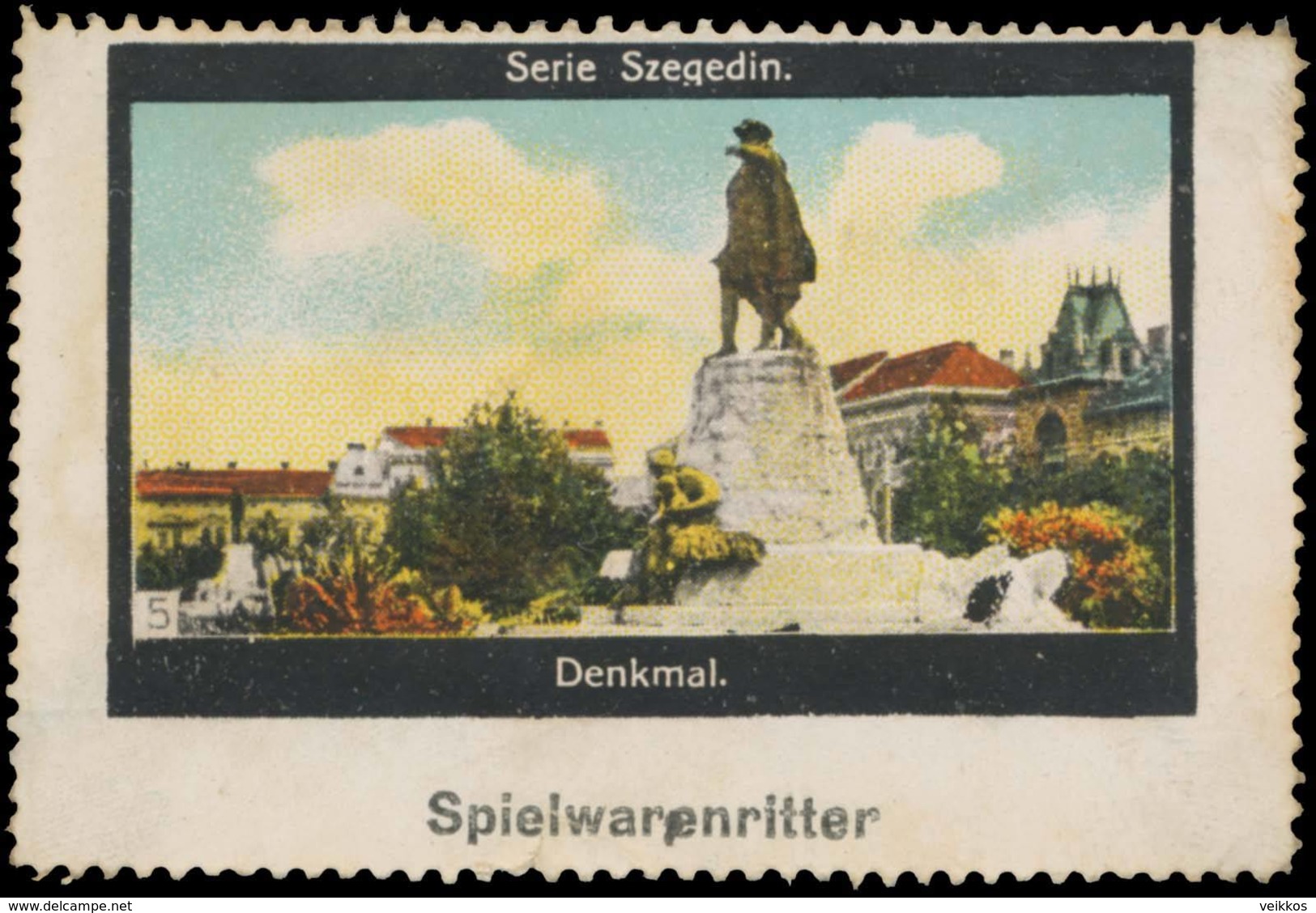 Halle/Saale: Denkmal In Szegedin Reklamemarke - Erinnophilie