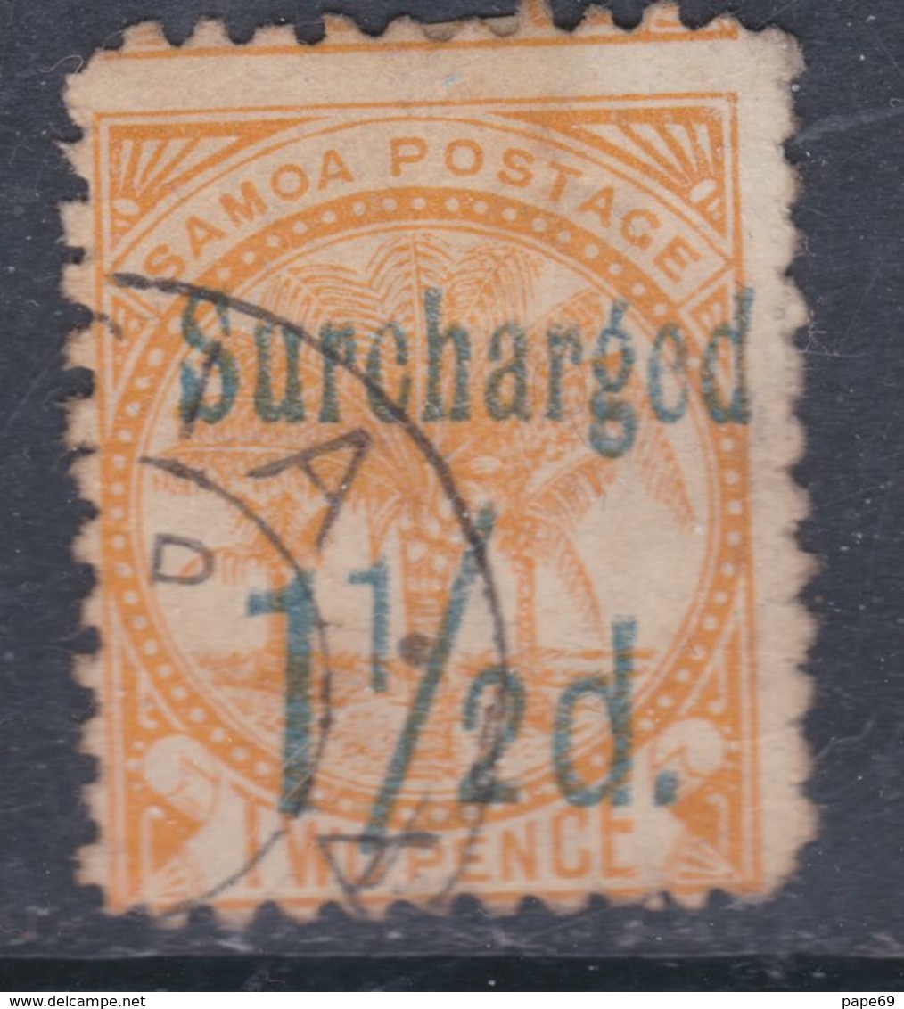 Samoa Poste Locale N° 22 O   Partie De Série : 1/2 D. Sur 2 P. Jaune Oblitération Moyenne Un Angle Court Sinon TB - Samoa