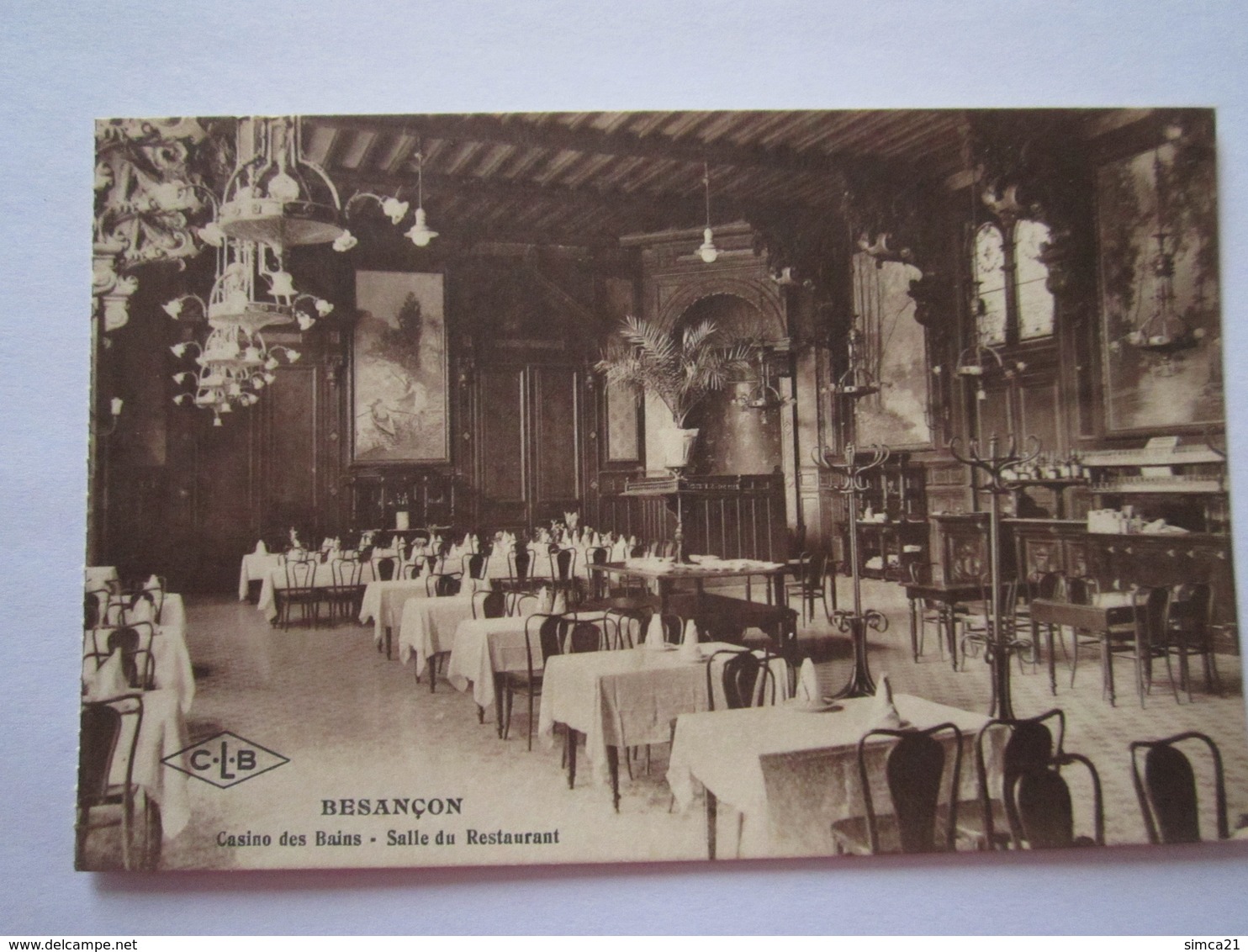 CARTE POSTALE BESANCON CASINO DES BAINS SALLE DE RESTAURANT - Besancon