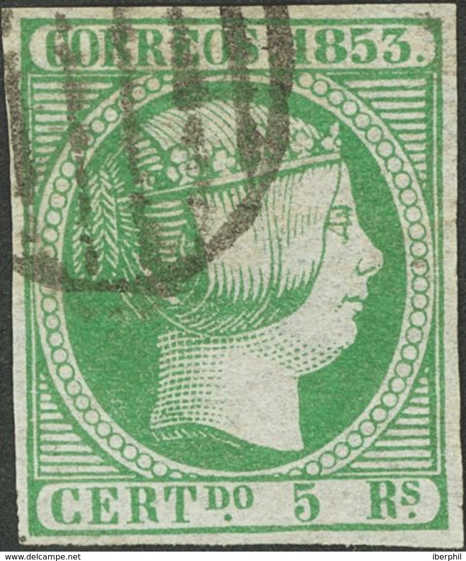 º20. 1853. 5 Reales Verde. MAGNIFICO. - Other & Unclassified