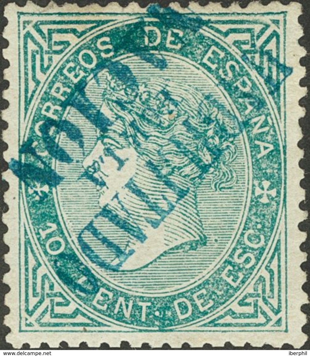 *91. 1868. 10 Cts Verde (leve Reparación). ANDALUCIA. MAGNIFICO. Edifil 2014: 405 Euros - Andere & Zonder Classificatie